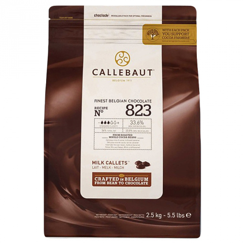 Шоколад-CALLEBAUT-Молочный-336-100-г Шоколад CALLEBAUT Молочный 33,6% 500 г — изображение 1