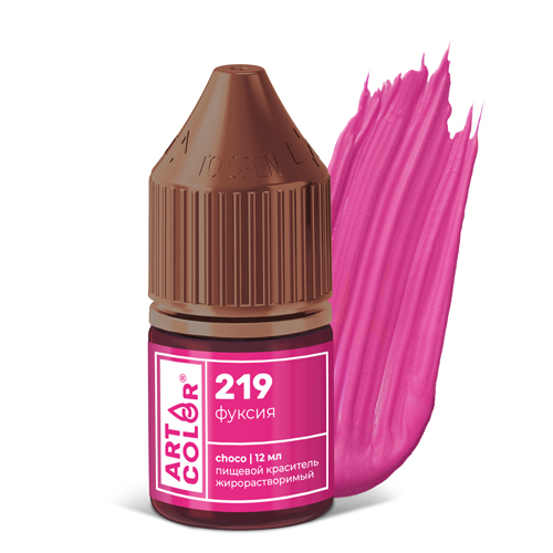 выкрас-фуксия-озон Краситель пищевой гелевый жирорастворимый Art Color Choco 219 Фуксия 12 мл — изображение 1