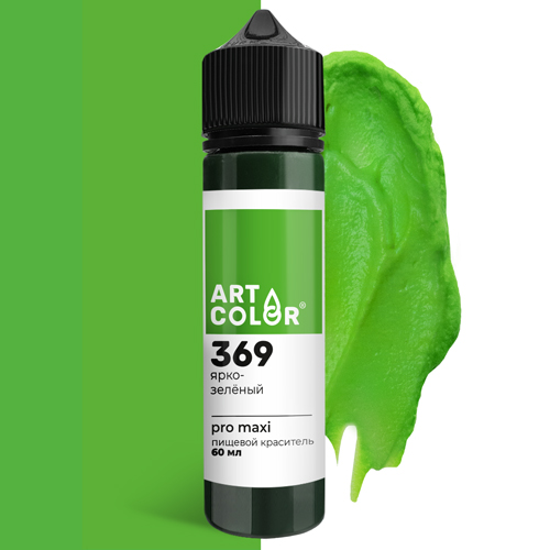 Краситель пищевой гелевый водорастворимый Art Color Pro Maxi Ярко Зеленый 60 мл