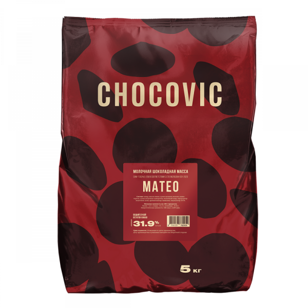 Шоколад Chocovic МАТЕО Молочный 31,9% 5 кг