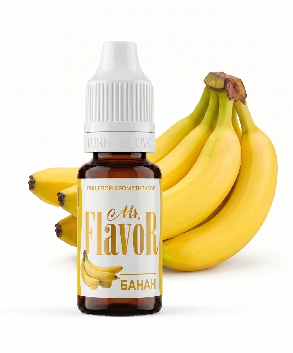 Gemini_Generated_Image_q3yfh8q3yfh8q3yf Ароматизатор Mr.Flavor Банан 10 мл — изображение 1